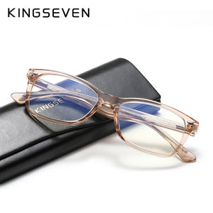 KINGSEVEN 2023TR90 Glasses Frame Men Ultralight Square Myopia Prescription Eyeglasses 2023 Blue Light Blocking Computer Glasses