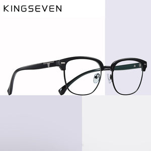 KINGSEVEN 2023 Anti-Blu-ray Glasses Square Prescription Glasses Transparent Lenses Eyewear
