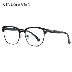 KINGSEVEN 2023 Anti-Blu-ray Glasses Square Prescription Glasses Transparent Lenses Eyewear