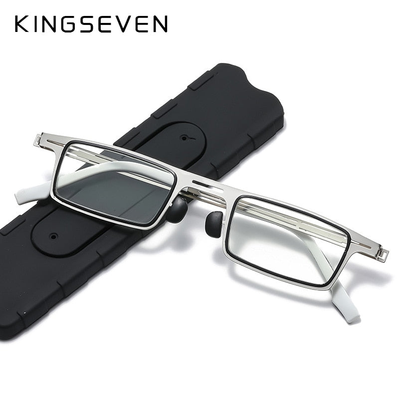 KINGSEVEN 2023 Reading Glasses Unisex Portable Non-Screw Frame Eyewear