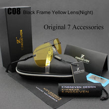 Carica l'immagine nel visualizzatore di Gallery, KINGSEVEN Aluminum Magnesium Polarized Sunglasses Men Driver Mirror Sun glasses Male Fishing Female Eyewear For Men