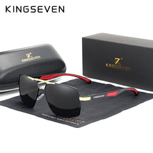 Carica l'immagine nel visualizzatore di Gallery, KINGSEVEN Aluminum Men's Sunglasses Polarized Lens Brand Design Temples Sun glasses Coating Mirror Glasses Oculos de sol 7719