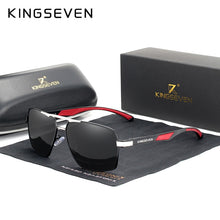 Carica l'immagine nel visualizzatore di Gallery, KINGSEVEN Aluminum Men's Sunglasses Polarized Lens Brand Design Temples Sun glasses Coating Mirror Glasses Oculos de sol 7719