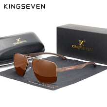 Carica l'immagine nel visualizzatore di Gallery, KINGSEVEN Aluminum Men's Sunglasses Polarized Lens Brand Design Temples Sun glasses Coating Mirror Glasses Oculos de sol 7719