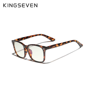 KINGSEVEN  Anti Light Glasses Square Prescription Eyeglasses Clear Lens Computer Glasses Women/Men