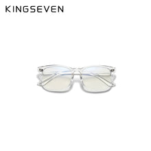 Load image into Gallery viewer, KINGSEVEN  Anti Light Glasses Square Prescription Eyeglasses Clear Lens Computer Glasses Women/Men