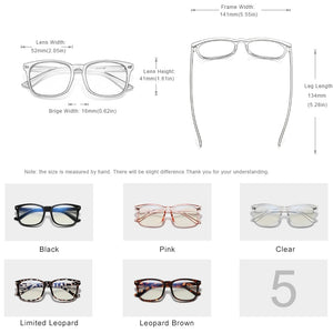 KINGSEVEN  Anti Light Glasses Square Prescription Eyeglasses Clear Lens Computer Glasses Women/Men