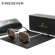 Load image into Gallery viewer, KINGSEVEN Authentic Vintage Sunglasses Men Polarized Women Hexagon Sun Glasses Stainless Steel Lunette De Soleil Femme N7748