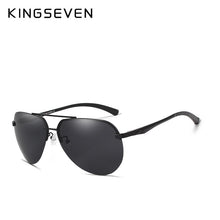 Load image into Gallery viewer, KINGSEVEN BRAND DESIGN Aluminum Pilot Polarized Sunglasses Men Vintage Metal Frame Driving Sunglasses Male Goggles