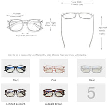 Load image into Gallery viewer, KINGSEVEN  Blue Light Blocking Glasses Square Prescription Eyeglasses Clear Lens Computer Game Glasses Women/Men