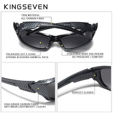 Load image into Gallery viewer, KINGSEVEN Brand 2023 Limited Sales TR90 Polarized Sunglasses Men Carbon fiber Frame Fishing Driving Eyewear Sun Glasses Goggles