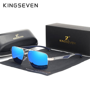 KINGSEVEN Brand 2023 Polarized Men Sunglasses Square Aluminum Frame Male Sun Glasses Driving Fishing Eyewear Zonnebril N7719