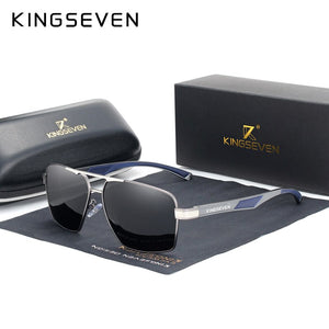 KINGSEVEN Brand 2023 Polarized Men Sunglasses Square Aluminum Frame Male Sun Glasses Driving Fishing Eyewear Zonnebril N7719