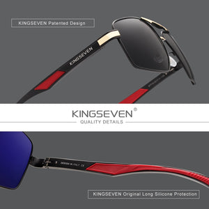 KINGSEVEN Brand 2023 Polarized Men Sunglasses Square Aluminum Frame Male Sun Glasses Driving Fishing Eyewear Zonnebril N7719
