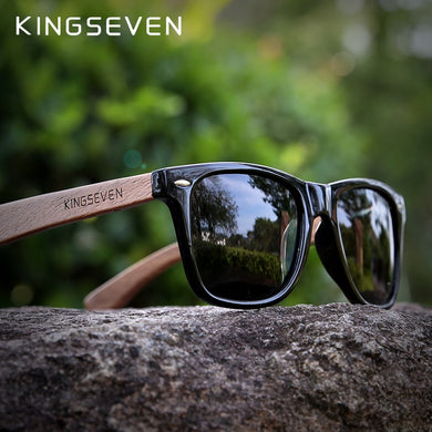 KINGSEVEN Brand 2023 100%Handmade Natural Wooden Men Sunglasses Polarized Sun Glasses Women UV400 Mirror Eyewear