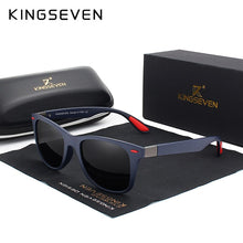 Load image into Gallery viewer, KINGSEVEN Brand Classic Mens Polarized Square Sunglasses Mirror Lens Unisex Sun Glasses Black Frame Eyewear