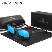 Load image into Gallery viewer, KINGSEVEN Brand Classic Mens Polarized Square Sunglasses Mirror Lens Unisex Sun Glasses Black Frame Eyewear