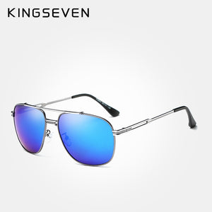 KINGSEVEN occhiali da sole polarizzati classici di marca da uomo guida con montatura in lega occhiali da sole occhiali da uomo UV400 Gafas 