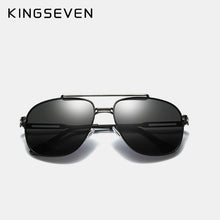 Carica l&#39;immagine nel visualizzatore di Gallery, KINGSEVEN occhiali da sole polarizzati classici di marca da uomo guida con montatura in lega occhiali da sole occhiali da uomo UV400 Gafas 