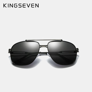 KINGSEVEN occhiali da sole polarizzati classici di marca da uomo guida con montatura in lega occhiali da sole occhiali da uomo UV400 Gafas 