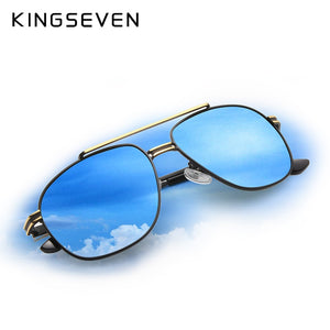 KINGSEVEN occhiali da sole polarizzati classici di marca da uomo guida con montatura in lega occhiali da sole occhiali da uomo UV400 Gafas 