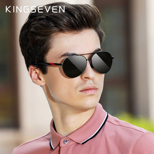KINGSEVEN Brand Design Aluminum Men's Sunglasses Polarized High Definition Lens Driving Mirror Sun glasses Women Gafas De Sol
