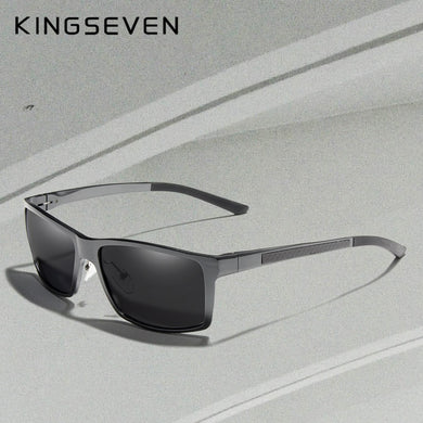 KINGSEVEN Brand Design Aluminum Polarized Sunglasses Man Driving Shades Gray Square Sun Glasses For Men Unisex Male Oculos