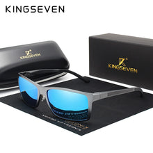 Load image into Gallery viewer, KINGSEVEN Brand Design Aluminum Polarized Sunglasses Man Driving Shades Gray Square Sun Glasses For Men Unisex Male Oculos