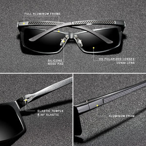 KINGSEVEN Brand Design Aluminum Polarized Sunglasses Man Driving Shades Gray Square Sun Glasses For Men Unisex Male Oculos