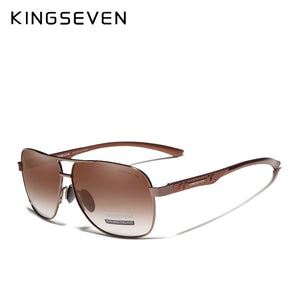 KINGSEVEN Brand Design Polarized Aluminum Sunglasses Male Driving Blue Mirror Sun glasses for Men Goggles Eyewear Gafas De Sol