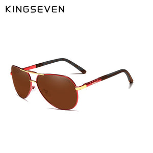 KINGSEVEN Brand Men's Aluminum Magnesium Sun Glasses Polarized UV400 Sun Glasses oculos Male Eyewear Sunglasses For Men N725