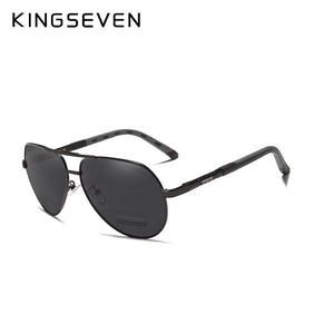 KINGSEVEN Brand Men's Aluminum Magnesium Sun Glasses Polarized UV400 Sun Glasses oculos Male Eyewear Sunglasses For Men N725