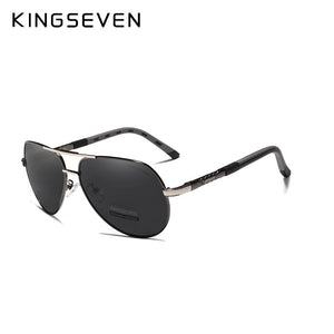 KINGSEVEN Brand Men's Aluminum Magnesium Sun Glasses Polarized UV400 Sun Glasses oculos Male Eyewear Sunglasses For Men N725