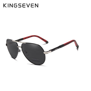 KINGSEVEN Brand Men's Aluminum Magnesium Sun Glasses Polarized UV400 Sun Glasses oculos Male Eyewear Sunglasses For Men N725