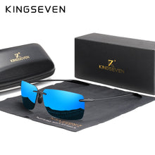 Carica l'immagine nel visualizzatore di Gallery, KINGSEVEN Brand Polarized Sunglasses Men  Rimless Lens Driving Square Sun Glasses Male Women TR90 Goggle Zonnebril