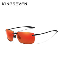 Carica l'immagine nel visualizzatore di Gallery, KINGSEVEN Brand Polarized Sunglasses Men  Rimless Lens Driving Square Sun Glasses Male Women TR90 Goggle Zonnebril
