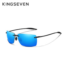 Carica l'immagine nel visualizzatore di Gallery, KINGSEVEN Brand Polarized Sunglasses Men  Rimless Lens Driving Square Sun Glasses Male Women TR90 Goggle Zonnebril
