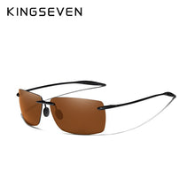 Carica l'immagine nel visualizzatore di Gallery, KINGSEVEN Brand Polarized Sunglasses Men  Rimless Lens Driving Square Sun Glasses Male Women TR90 Goggle Zonnebril