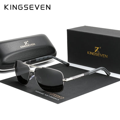 KINGSEVEN Brand Polarized Sunglasses Men Sun Glasses Fishing Square Driving Eyewear Goggles Shades With Accessories