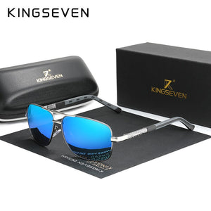 KINGSEVEN Brand Polarized Sunglasses Men Sun Glasses Fishing Square Driving Eyewear Goggles Shades With Accessories