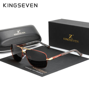 KINGSEVEN Brand Polarized Sunglasses Men Sun Glasses Fishing Square Driving Eyewear Goggles Shades With Accessories