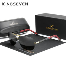 Carica l&#39;immagine nel visualizzatore di Gallery, KINGSEVEN Brand Polarized Sunglasses Men Sun Glasses Fishing Square Driving Eyewear Goggles Shades With Accessories