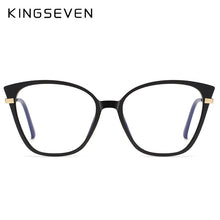 Carica l&#39;immagine nel visualizzatore di Gallery, KINGSEVEN Cat Eye Anti-Blue-ray Glasses For Women Magnetic Retro Glasses Frame UV Blocking Eyewear 9586