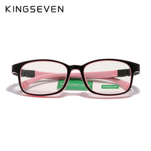 Load image into Gallery viewer, KINGSEVEN Children  46mm Size Anti-blue Square  Blocking Kids Glasses TR90 Detachable Silicone Flexible  Computer Gaming Clear E