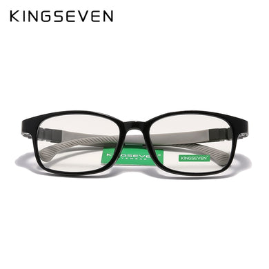 KINGSEVEN Children  Size 48mm Anti-blue Square Blue Light Blocking Glasses Kids TR90 Flexible Computer Optical Frame UV400 Filte