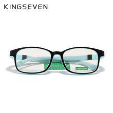 Carica l&#39;immagine nel visualizzatore di Gallery, KINGSEVEN Children  Size 48mm Anti-blue Square Blue Light Blocking Glasses Kids TR90 Flexible Computer Optical Frame UV400 Filte