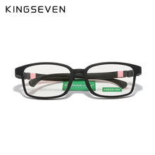 Carica l&#39;immagine nel visualizzatore di Gallery, KINGSEVEN Children  Size 50mm Anti-blue Square Blue Light Blocking Glasses Kids Boy Girls Computer Clear Eyewear Frame UV400 Fil