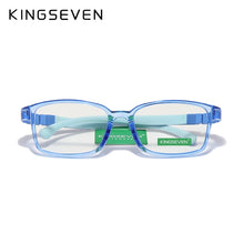 Carica l&#39;immagine nel visualizzatore di Gallery, KINGSEVEN Children  Size 50mm Anti-blue Square Blue Light Blocking Glasses Kids Boy Girls Computer Clear Eyewear Frame UV400 Fil