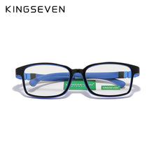 Carica l&#39;immagine nel visualizzatore di Gallery, KINGSEVEN Children  Size 50mm Anti-blue Square Blue Light Blocking Glasses Kids Boy Girls Computer Clear Eyewear Frame UV400 Fil