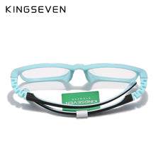 Carica l&#39;immagine nel visualizzatore di Gallery, KINGSEVEN Children  Size 50mm Anti-blue Square Blue Light Blocking Glasses Kids Boy Girls Computer Clear Eyewear Frame UV400 Fil